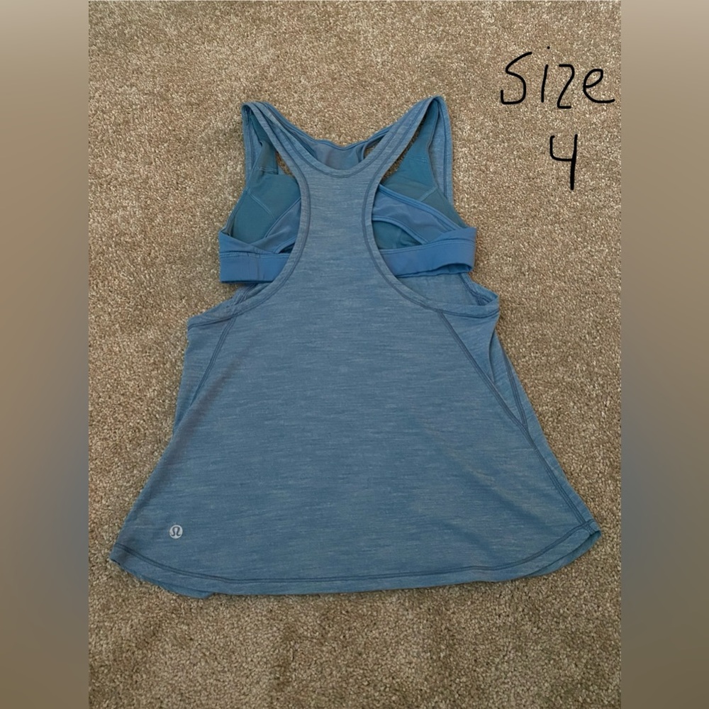 Lululemon bra and tank combo size 4